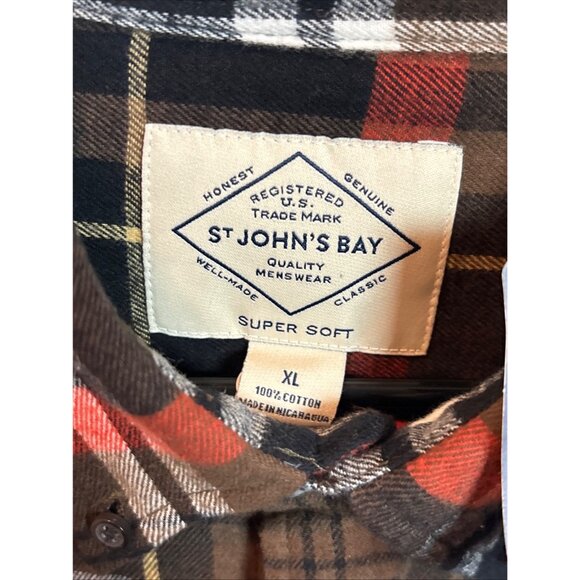 St. John bay  button down shirt xl plaid - Picture 7 of 16